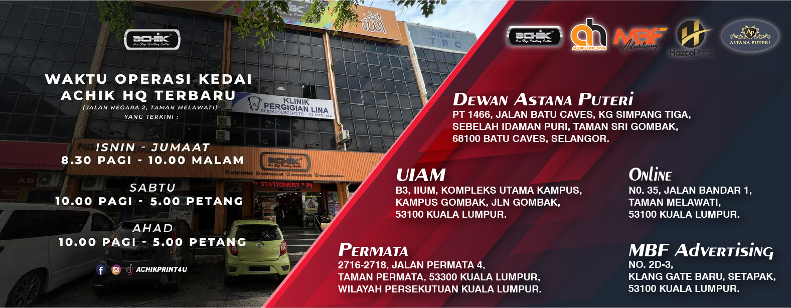 Percetakan Achik di Taman Permata – Servis Cetakan Berkualiti Tinggi, Harga Berpatutan