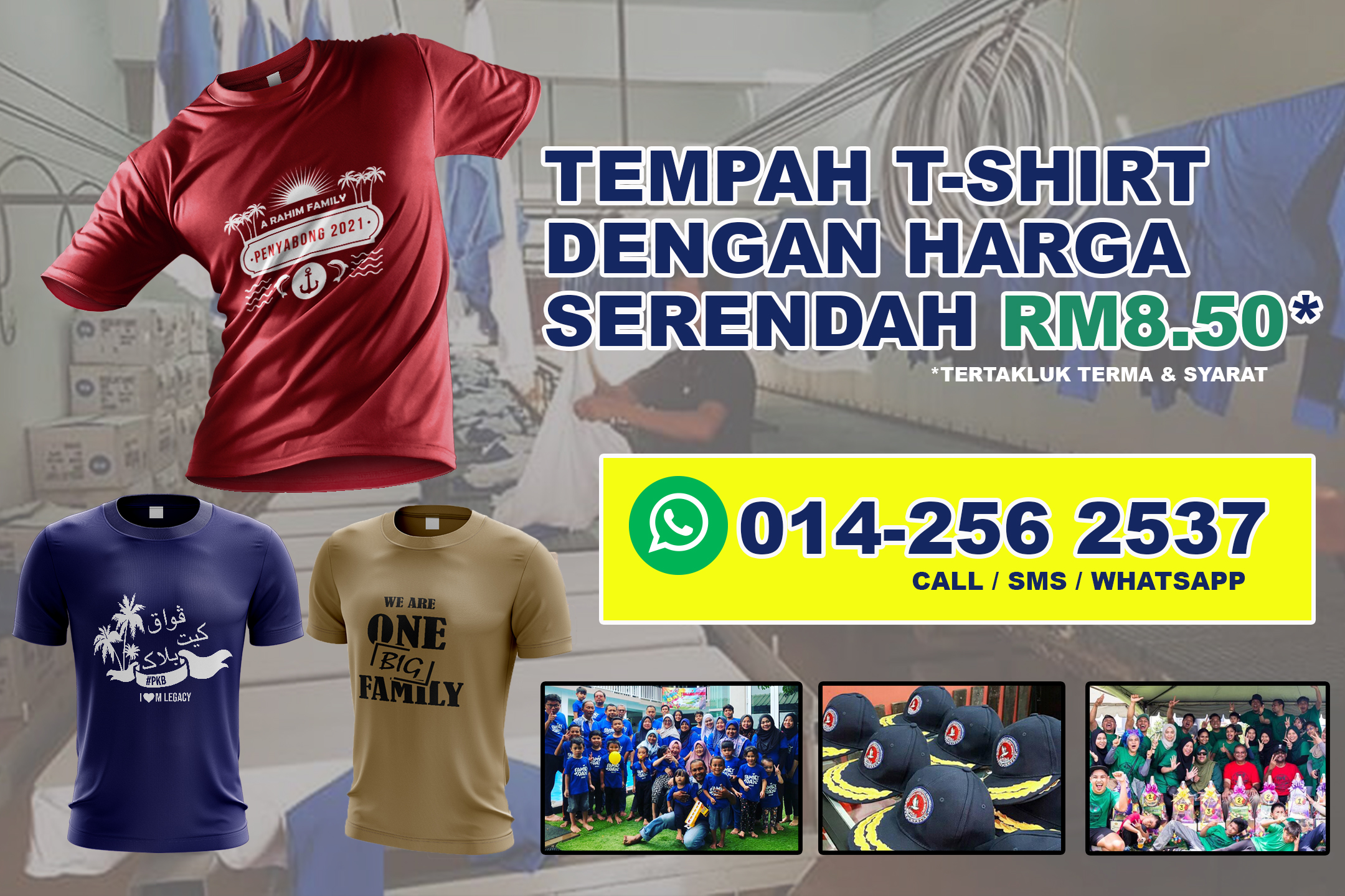 Cetak Baju T-Shirt Murah & Berkualiti – Reka Bentuk Kreatif, Harga Terbaik