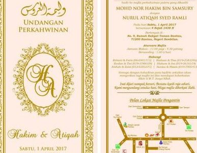 Kad Kahwin Labuan - Reka Bentuk & Cetak Berkualiti Tinggi, Harga Murah & Tempahan Online