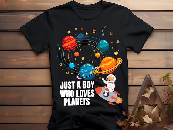 Baju T-Shirt Rekaan Angkasa dengan Cetak Berkualiti | Reka Bentuk Luar Angkasa